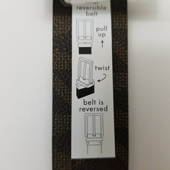 Michael Kors Logo Reversible Black/Brown Belt - Picture 5 of 6
